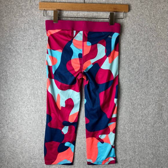 Nike Pro Dri Fit Leggings Girls Lg Camo Athletic Running Activewear Performance - Picture 3 of 13